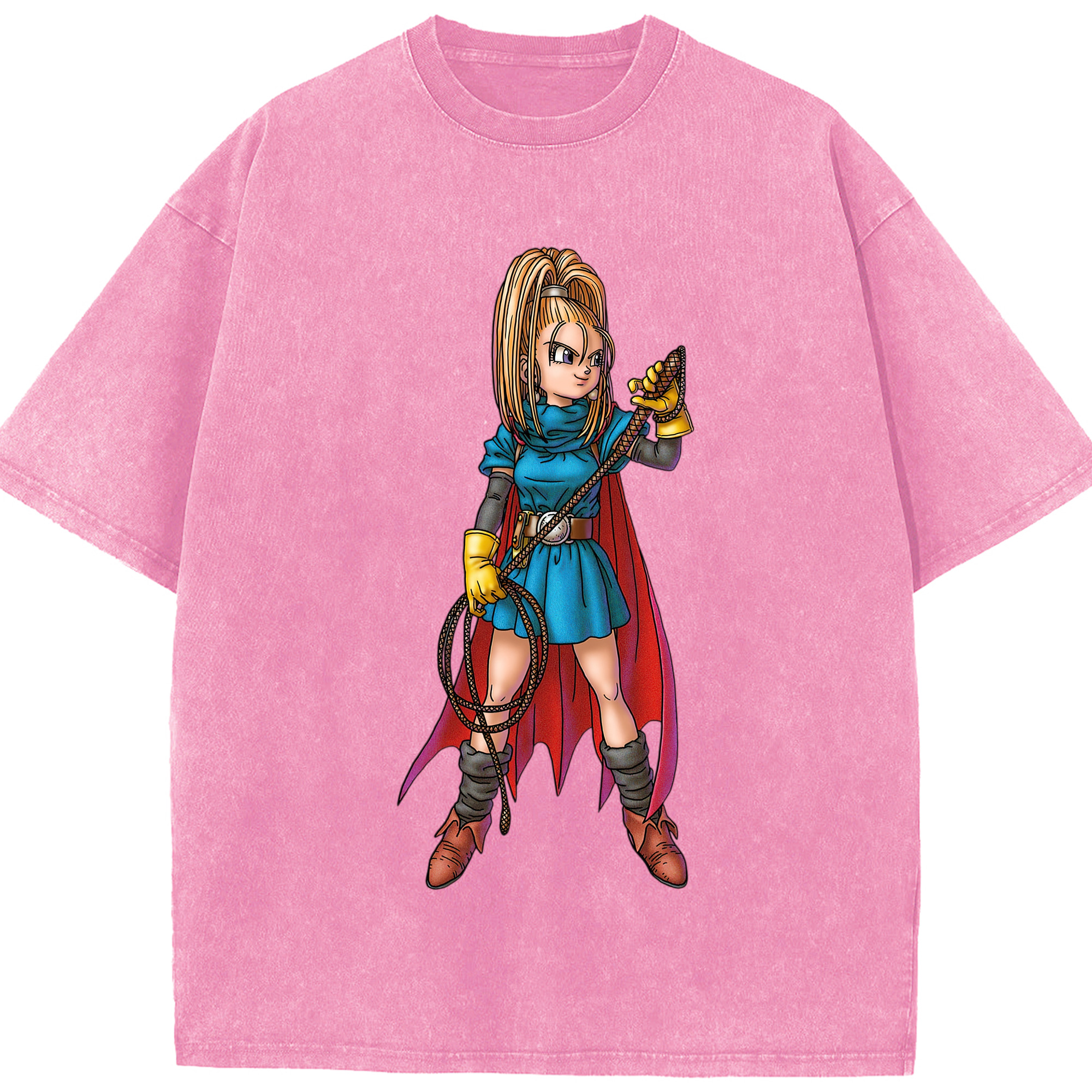 （画像用） ドラゴンクエスト Doragon Kuesuto Dragon Quest 綿100% ヴィンテージ風 半袖Tシャツ（フロントプリント）
